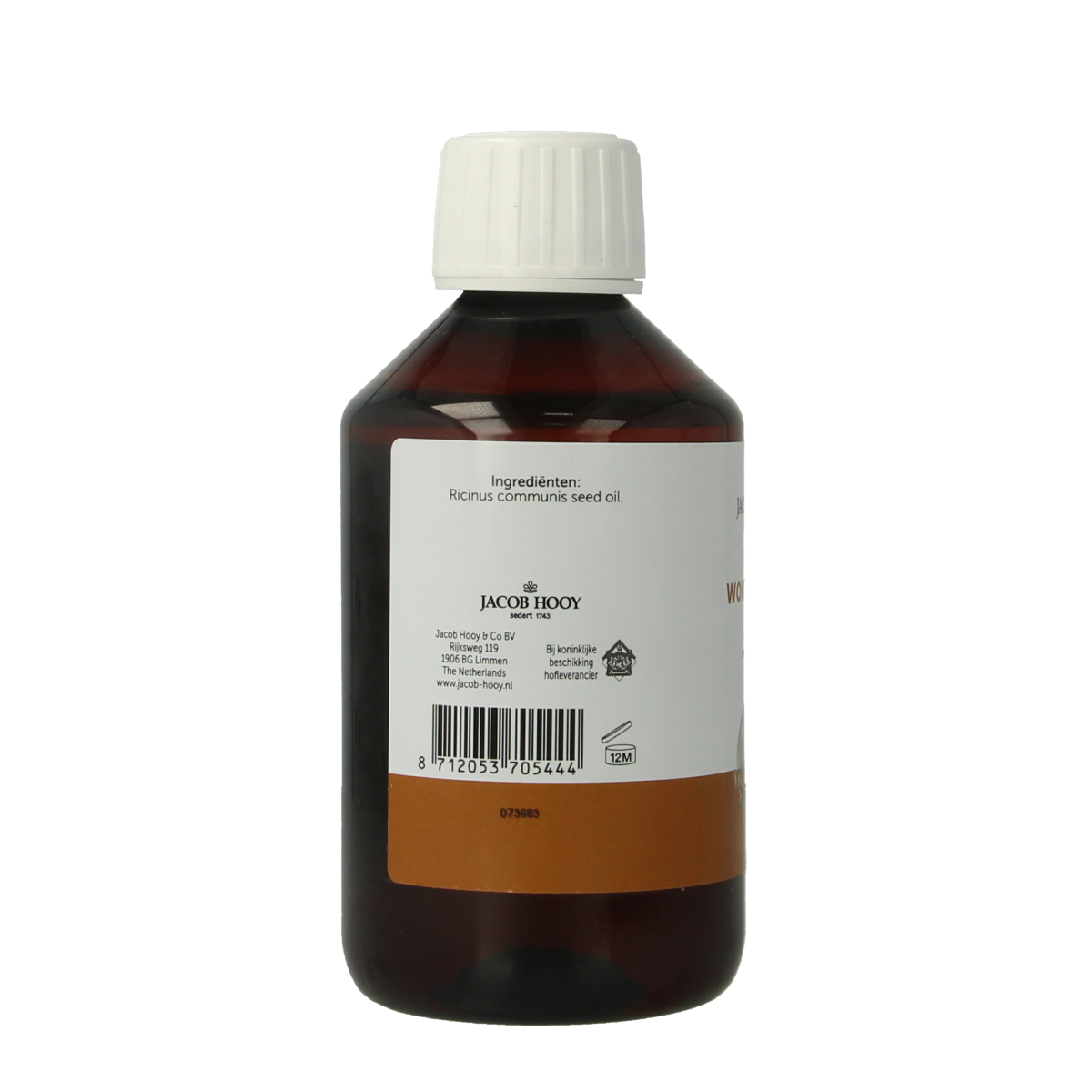Jacob Hooy Wonderolie body care oil in a 250ml bottle with a clear label and dropper cap.