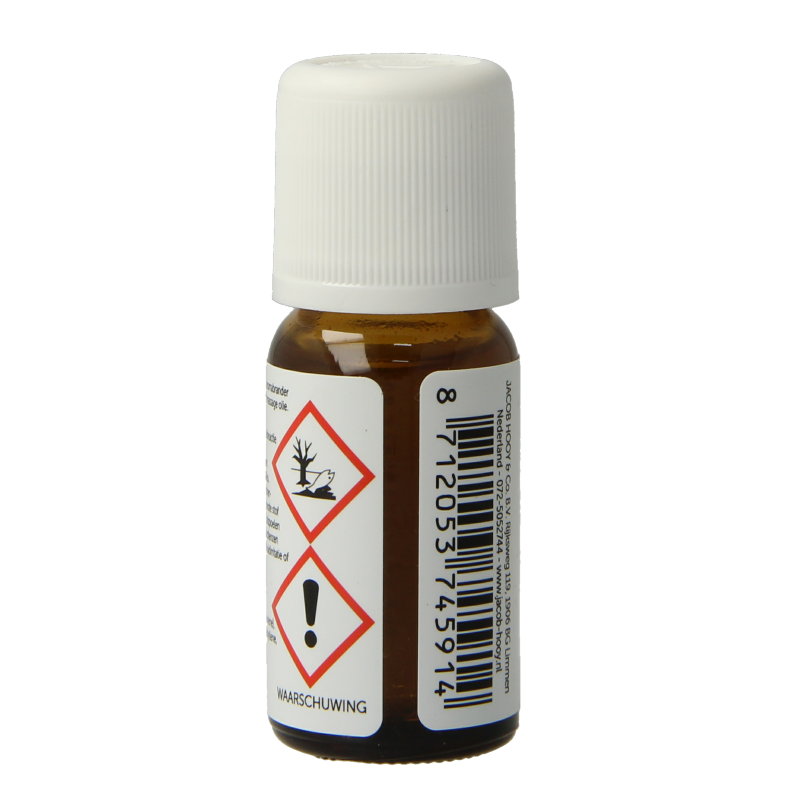 Jacob Hooy Eucalyptus Citroen essential oil bottle, 10ml, natural aromatic oil for aromatherapy and wellness.