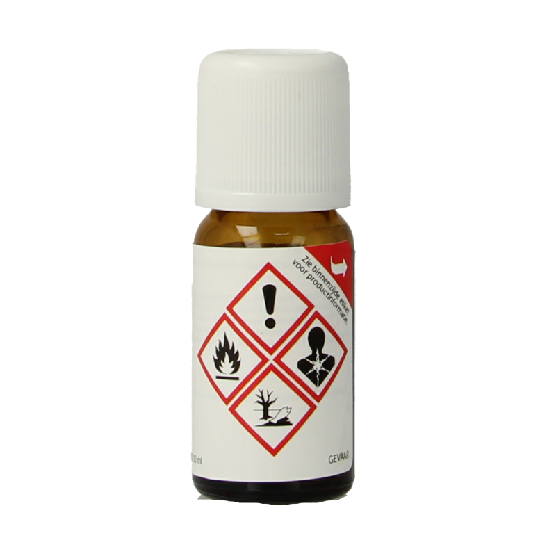 Jacob Hooy Wierook olie 10ml, aromatic essential oil bottle from natural etherische oliën collection, with clear label and cap.