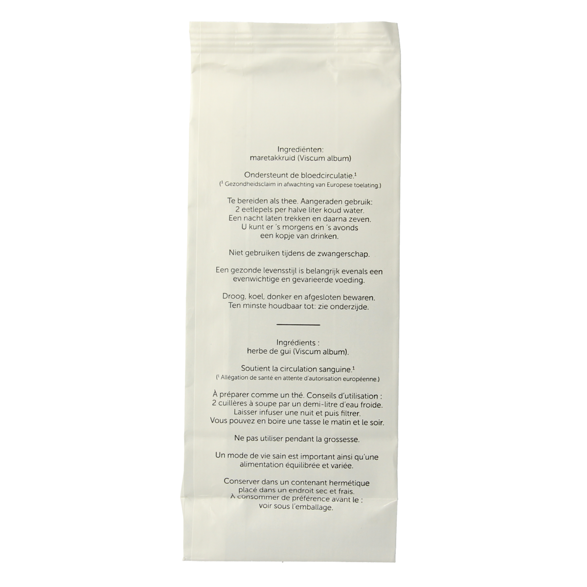 Jacob Hooy Maretak herbal mix in a 70g package, part of kruiden, zouten en maaltijdmixen collection, shown in the image.