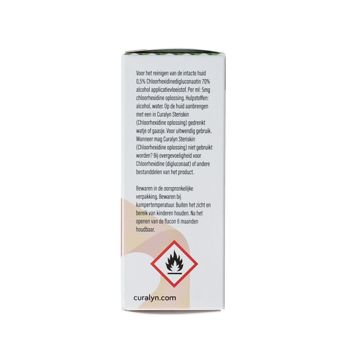 Curalyn Steriskin disinfectant in a 15ml bottle, designed for effective surface and skin disinfection.