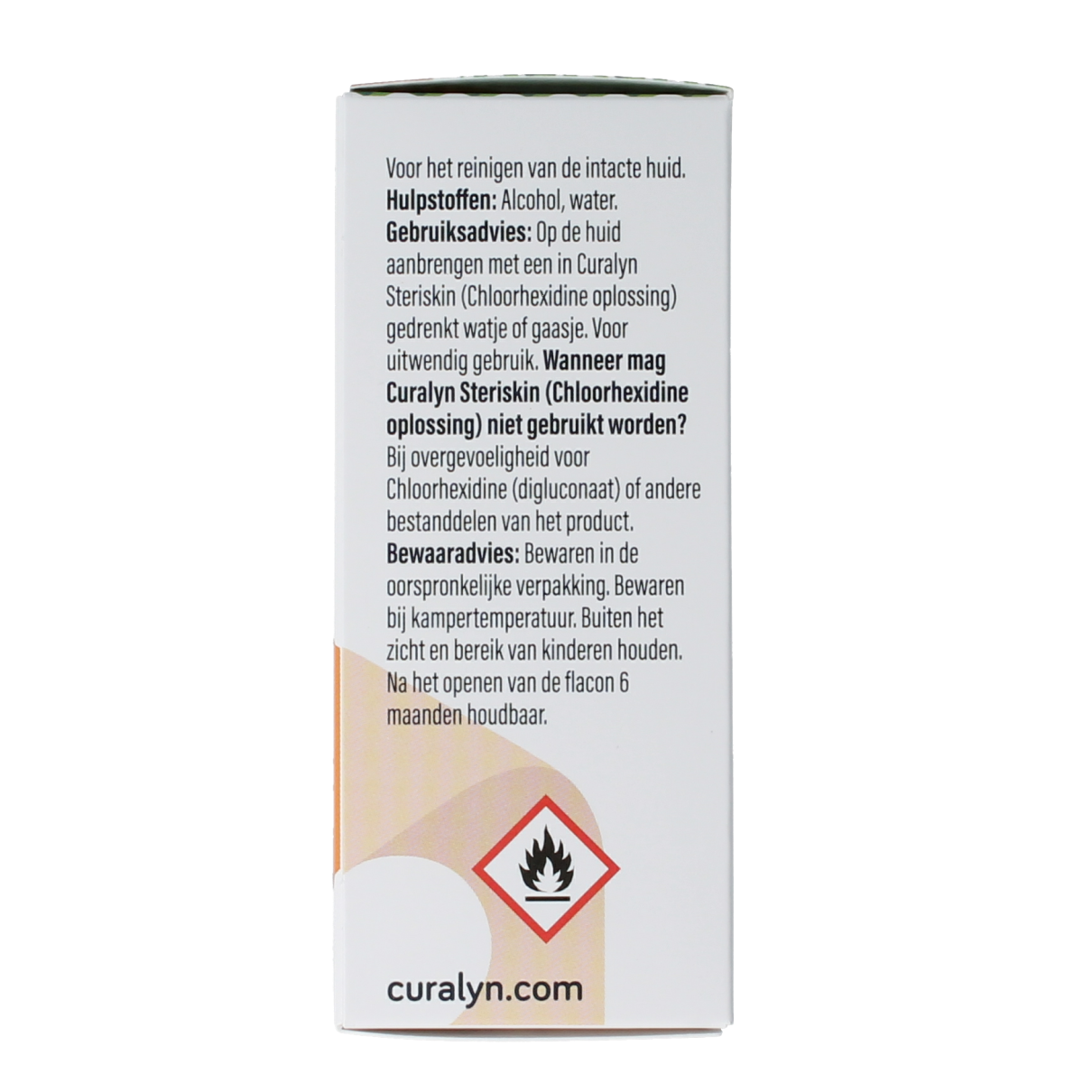Curalyn Steriskin body care product in 30ml bottle, with label showing brand name and product details.