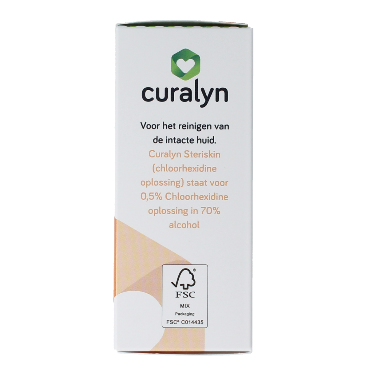 Curalyn Steriskin 30ml body care product bottle with white and blue packaging, designed for skin treatment.