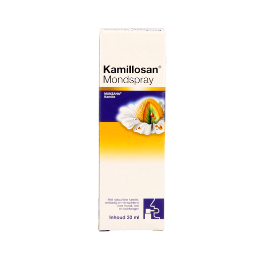 Kamillosan Mondhygiëne Mondspray 30ml, natural oral spray for dental health and fresh breath, by Kamillosan.