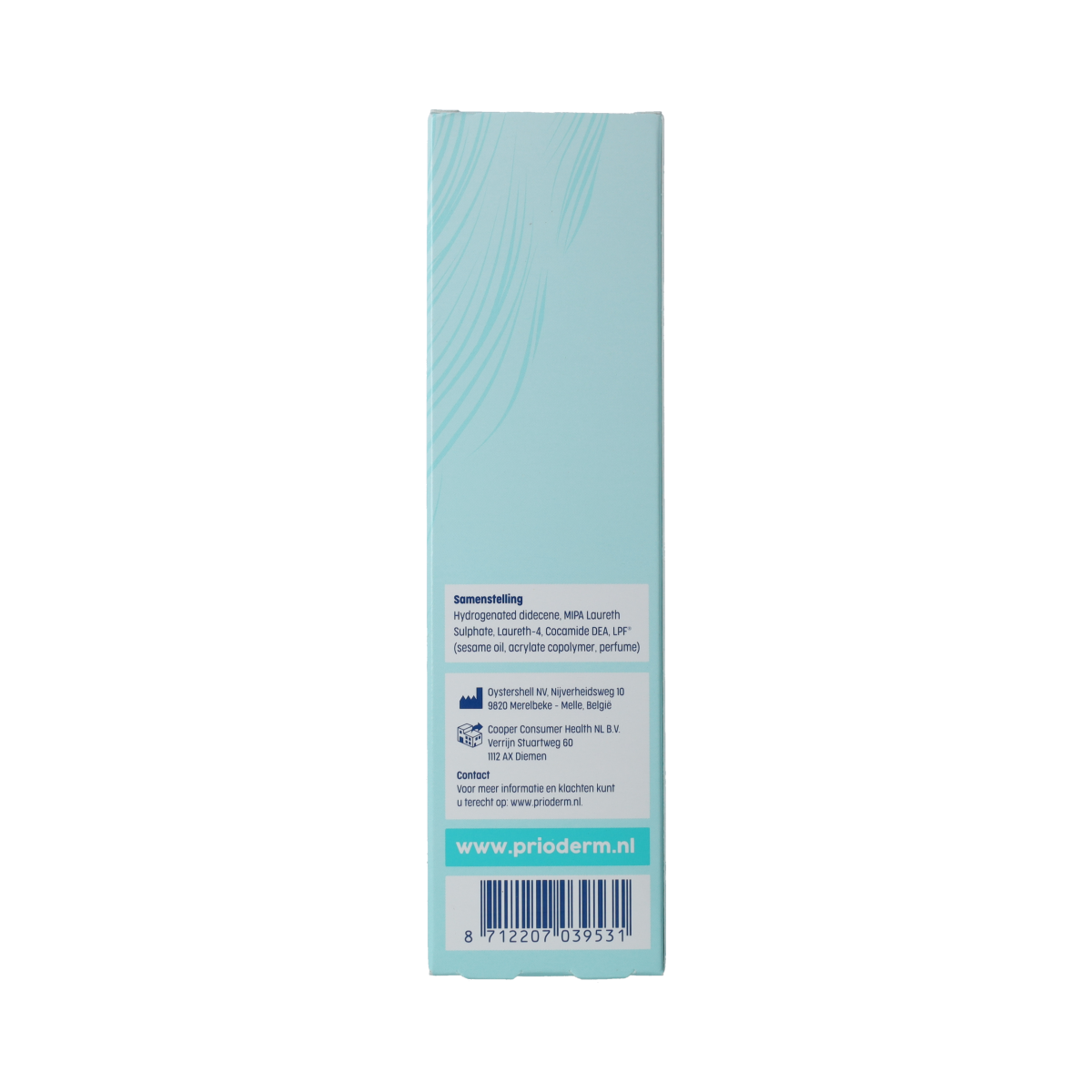 Prioderm 2-in-1 anti-luis shampoo for hair care, 100ml bottle showing the Prioderm brand and product label.
