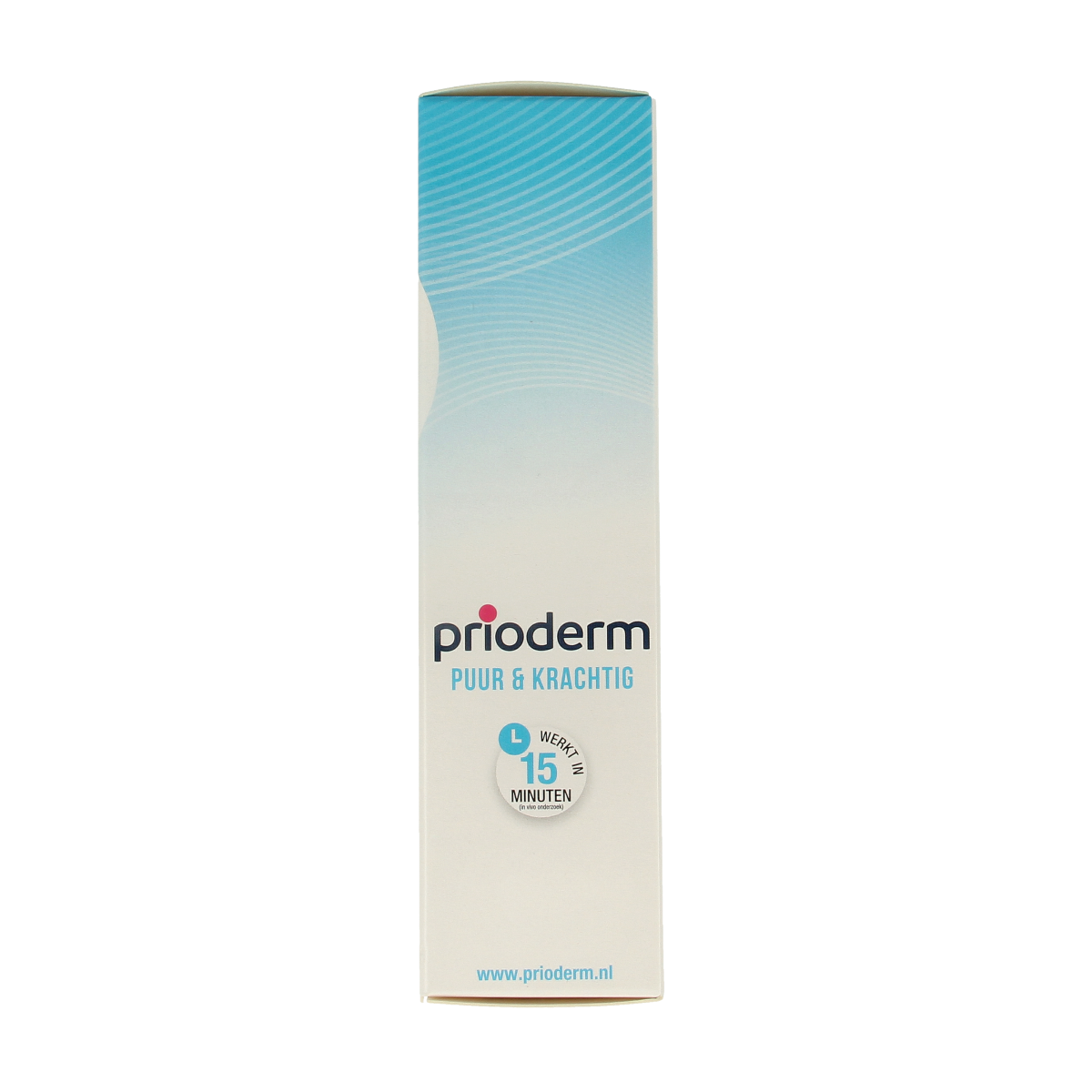 Prioderm Puur & Krachtig Haarverzorging bottle, 100ml, with clean label and pump dispenser, on a white background.