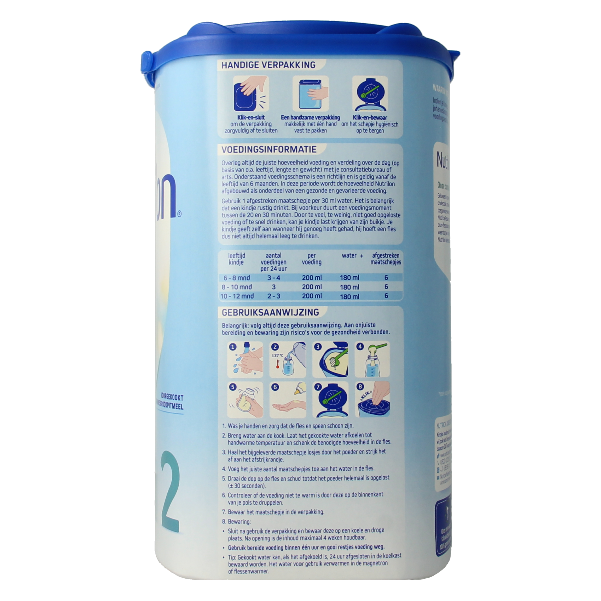 Nutrilon A.R. 2 baby and toddler formula in an 800g container, designed for infants with reflux or spit-up issues.