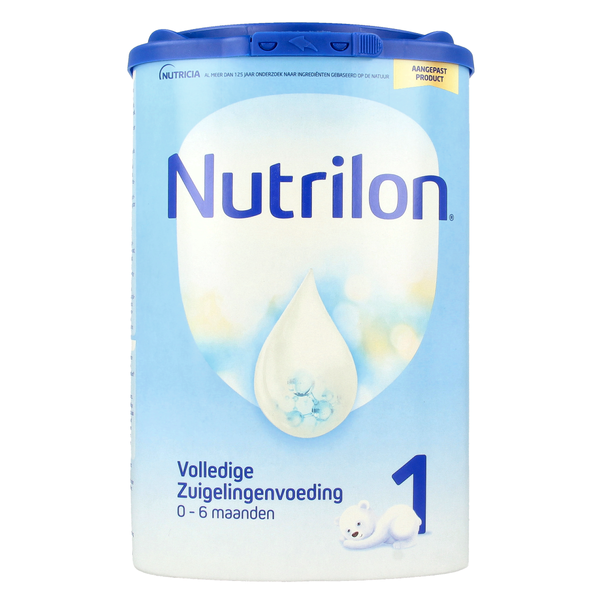 Nutrilon baby and toddler full formula feeding powder in an 800g container, designed for infants and young children.