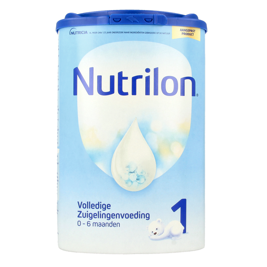 Nutrilon baby and toddler full formula feeding powder in an 800g container, designed for infants and young children.