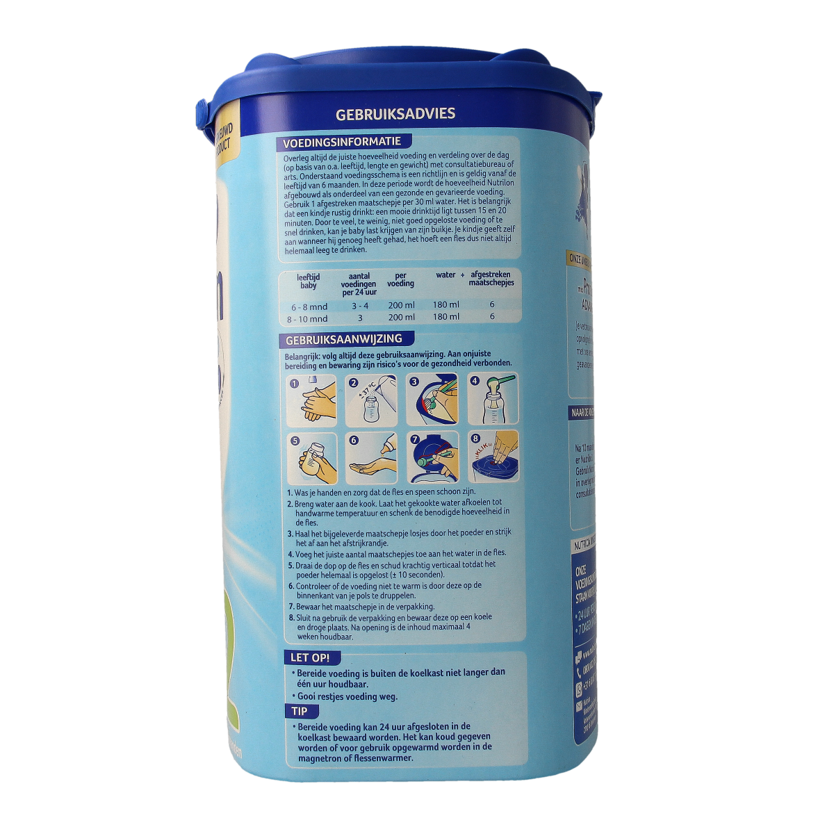 Nutrilon Standaard 2 opvolgmelk baby voeding in 800g container, suitable for toddlers and young children