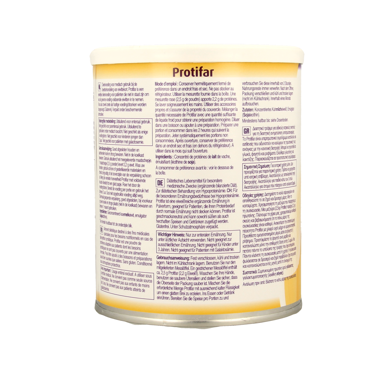 Nutricia Protifar eiwitrijk poeder, medische dieetvoeding, 225 gram, wit en poederachtig, geschikt voor medische voedingsbehoeften
