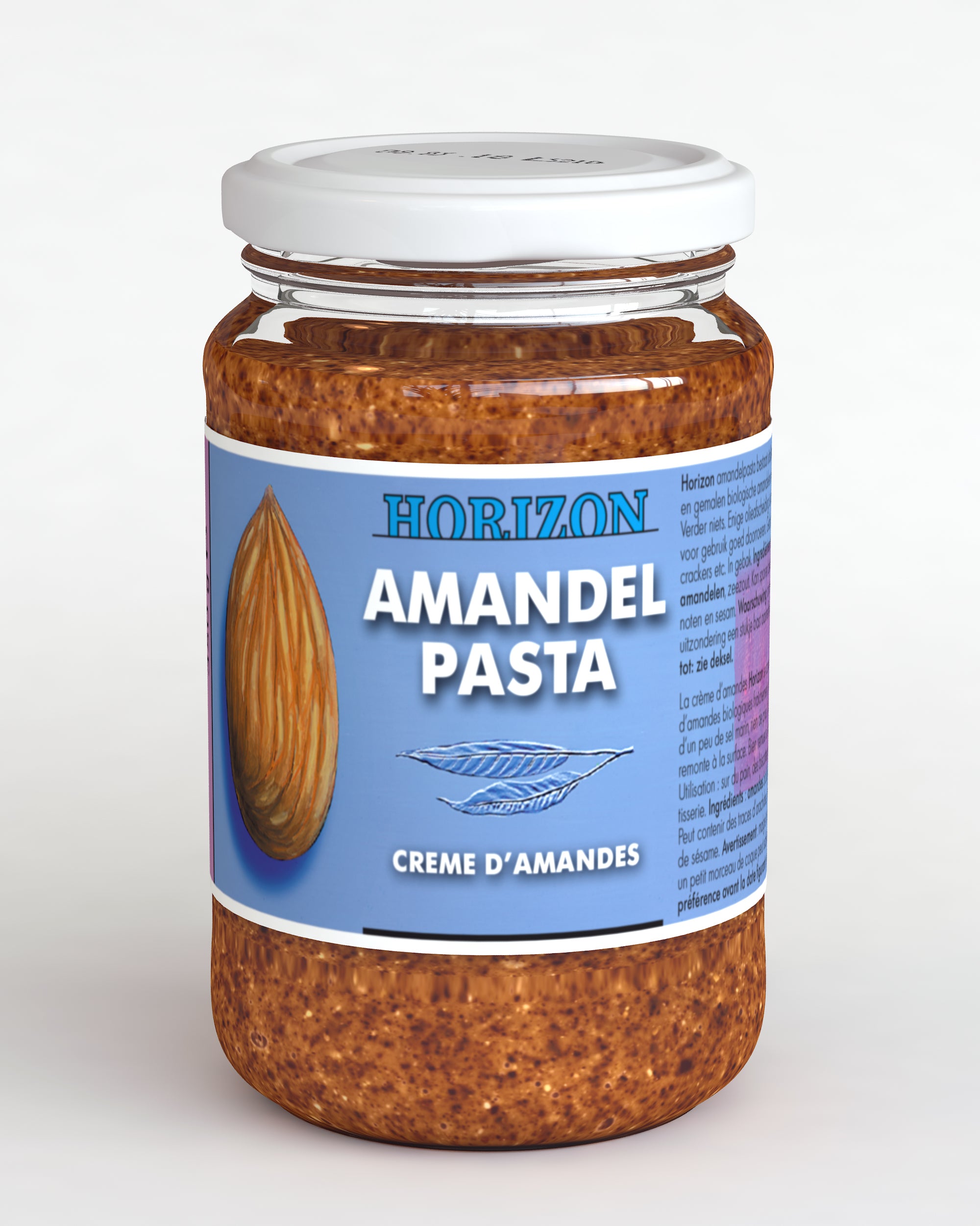 Horizon organic almond spread with sea salt on bread, 350g jar, natural and gluten-free almond butter for toast or snacks.