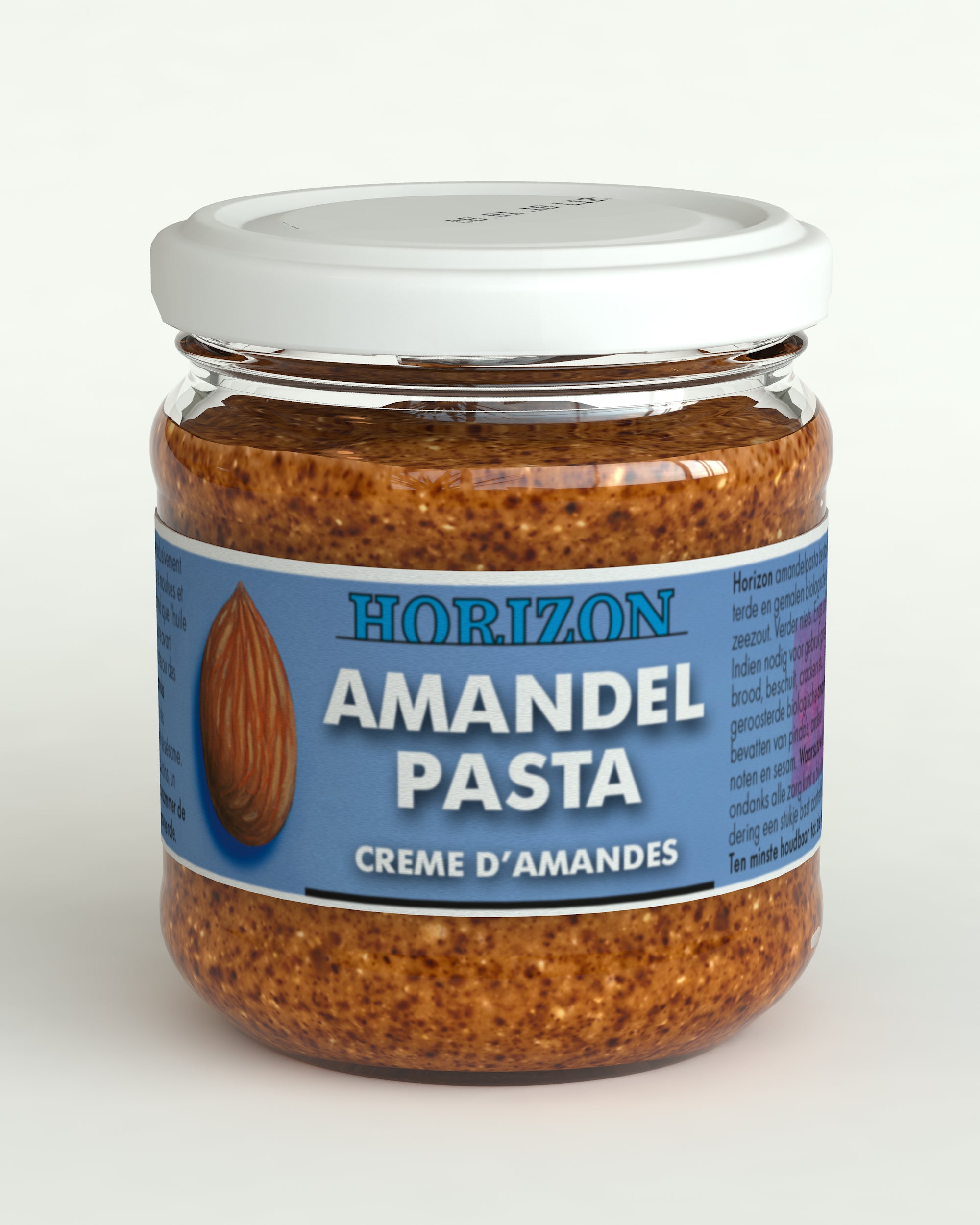 Horizon organic almond spread with sea salt on bread, 175g jar, natural and eco-friendly almond butter for breakfast.