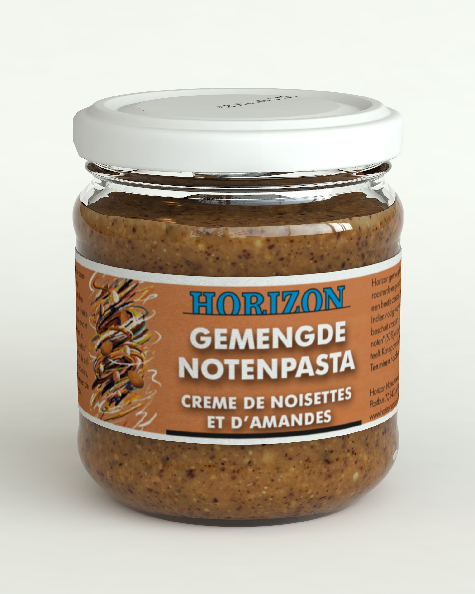 Horizon organic mixed nut and sea salt spread in a 175g jar, ideal as a bread topping or snack.