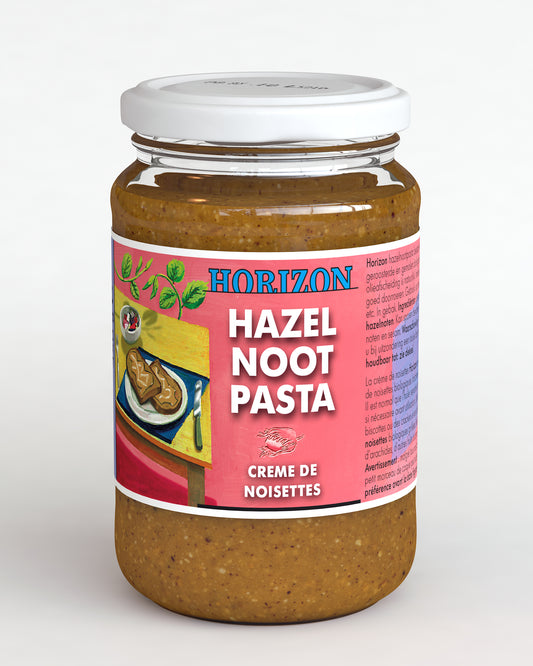 Horizon organic hazelnut spread on bread, 350g jar, natural and eco-friendly hazelnut spread for breakfast and snacks