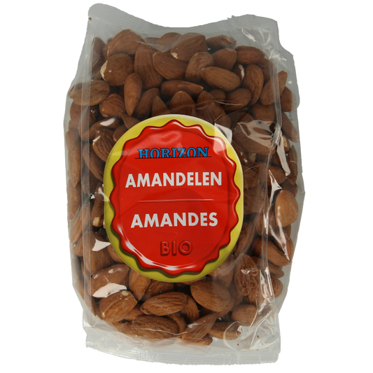 Raw organic Horizon almonds in a 400g package, showcasing fresh, natural almonds from Horizon superfoods.