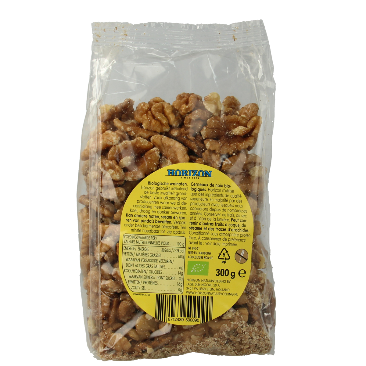 Horizon organic walnuts in a 300g package, raw superfoods with whole, natural walnuts visible in the image