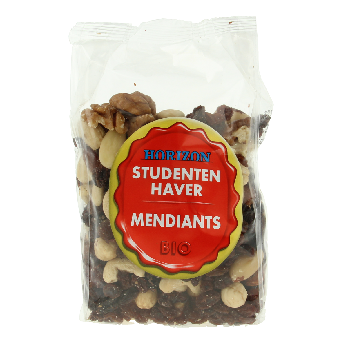 Horizon bio raw superfood Horizon Studentenhaver in 400g package, showing fresh hemp seeds in a clear container.