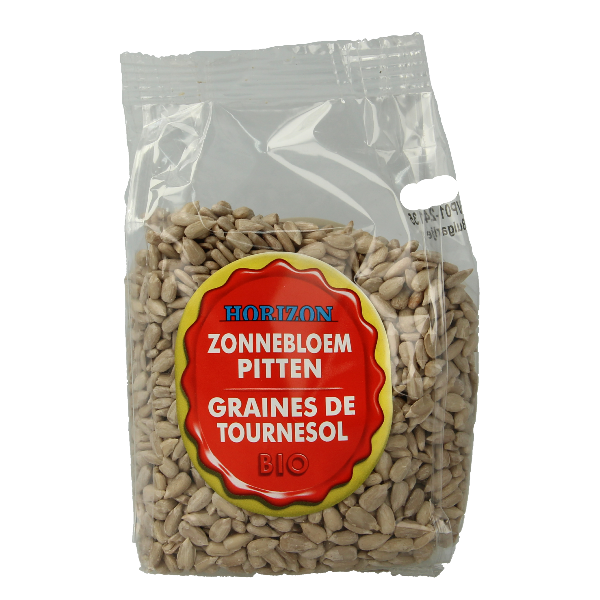 Horizon organic sunflower seeds in a 200g package, raw superfood snack with natural sunflower kernels on a white background.
