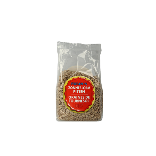 Raw Horizon bio sunflower seeds in a 400g package, superfood snack with natural, nutritious sunflower kernels.