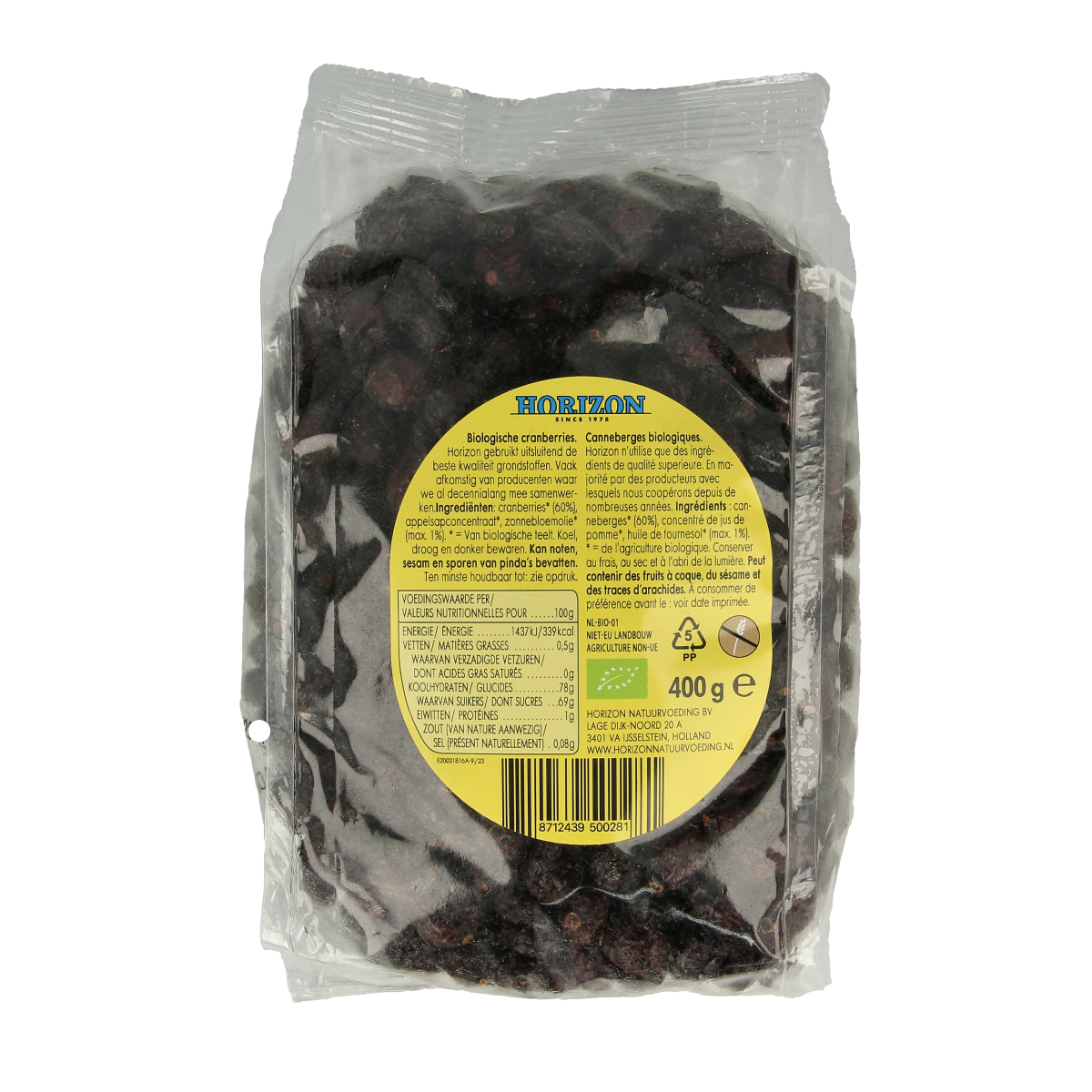 Horizon Cranberries bio 400.00 Gram