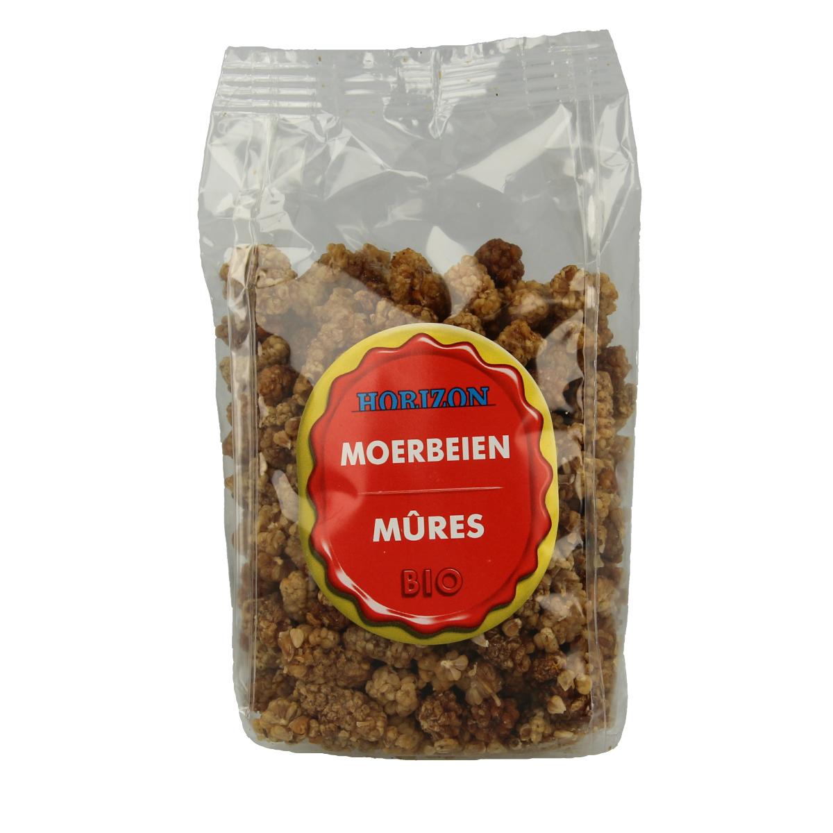 Horizon organic white mulberries in a 200g package, raw superfoods with white and purple berries on the label