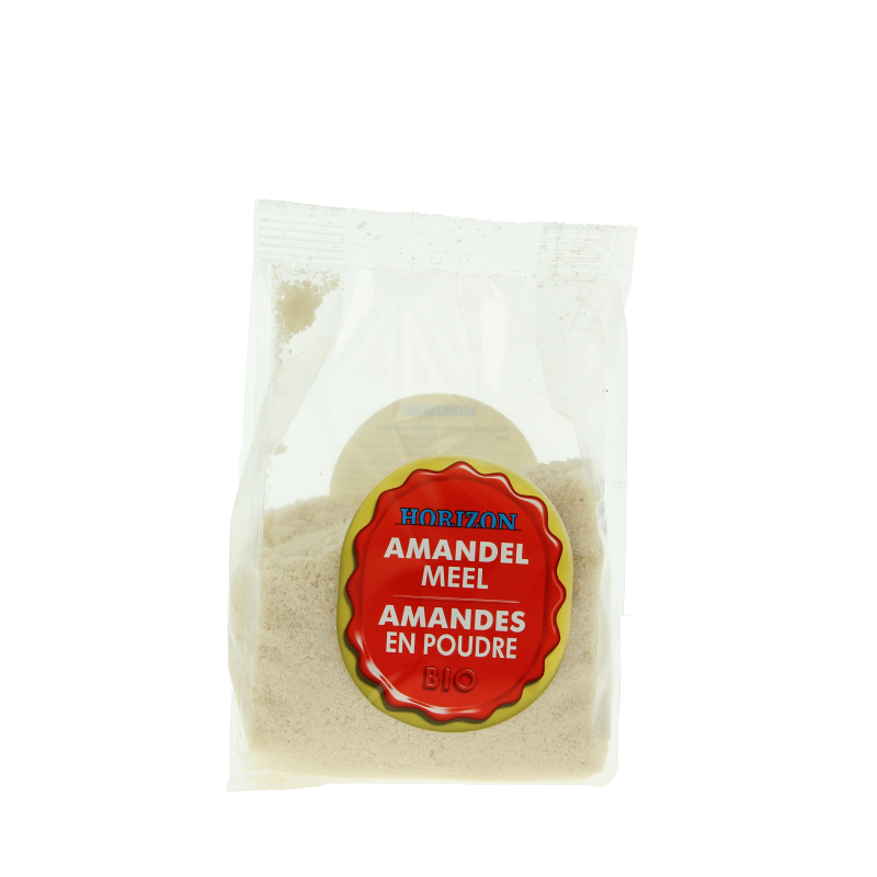 Organic Horizon blanched almond flour in a 100g package, suitable for baking and gluten-free recipes.