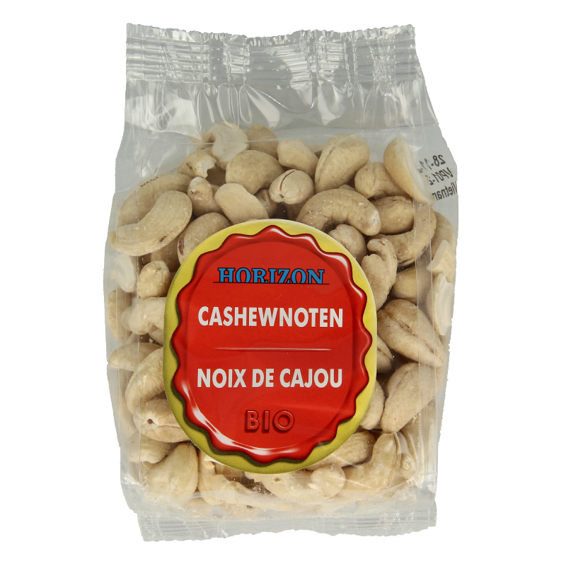 Horizon Cashewnoten heel bio, 175g, raw organic superfood, close-up of raw cashew nuts in a natural setting