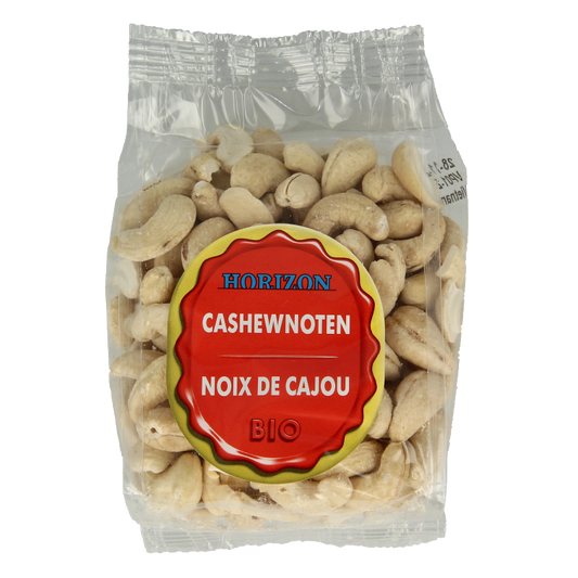 Horizon Cashewnoten heel bio, 175g, raw organic superfood, close-up of raw cashew nuts in a natural setting
