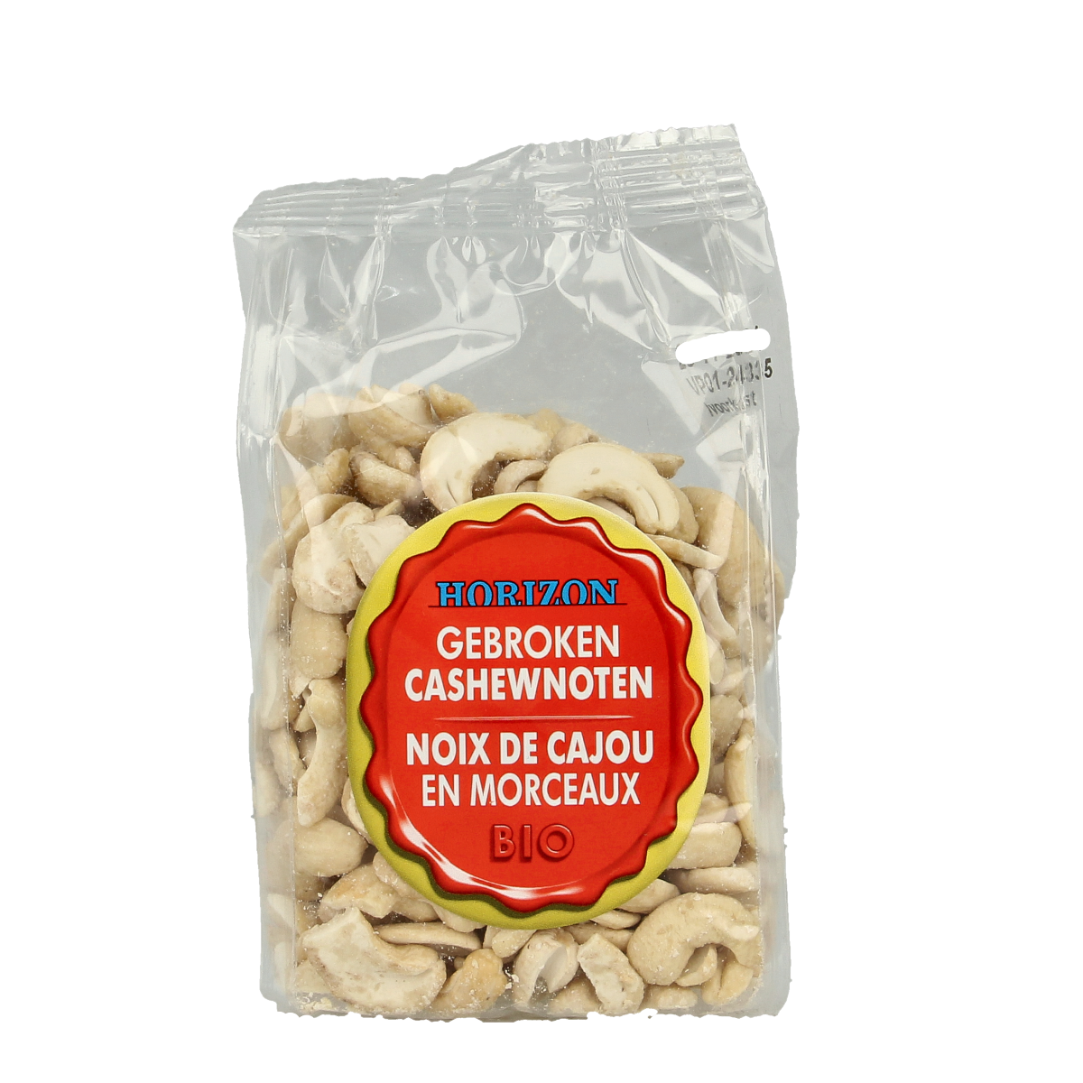 Horizon organic raw cashew nut pieces in a 175g package, showcasing fresh, natural cashew chunks for healthy snacking.