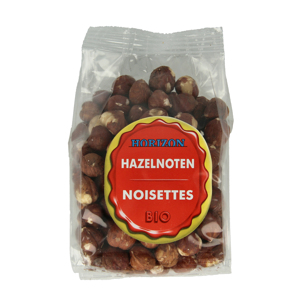 Raw Horizon Hazelnoten bio in 175g package, organic hazelnuts from Horizon Superfoods shown in the image.