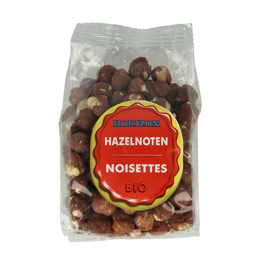 Raw Horizon Hazelnoten bio in 175g package, organic hazelnuts from Horizon Superfoods shown in the image.