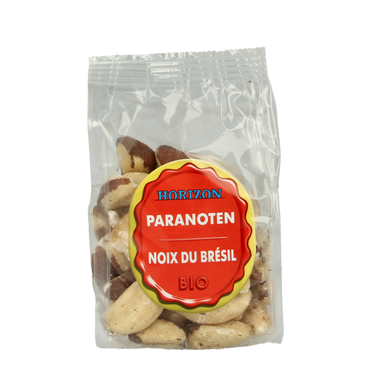 Horizon Paranoten bio superfood in 150g package, raw organic nuts with textured shells and natural brown color.
