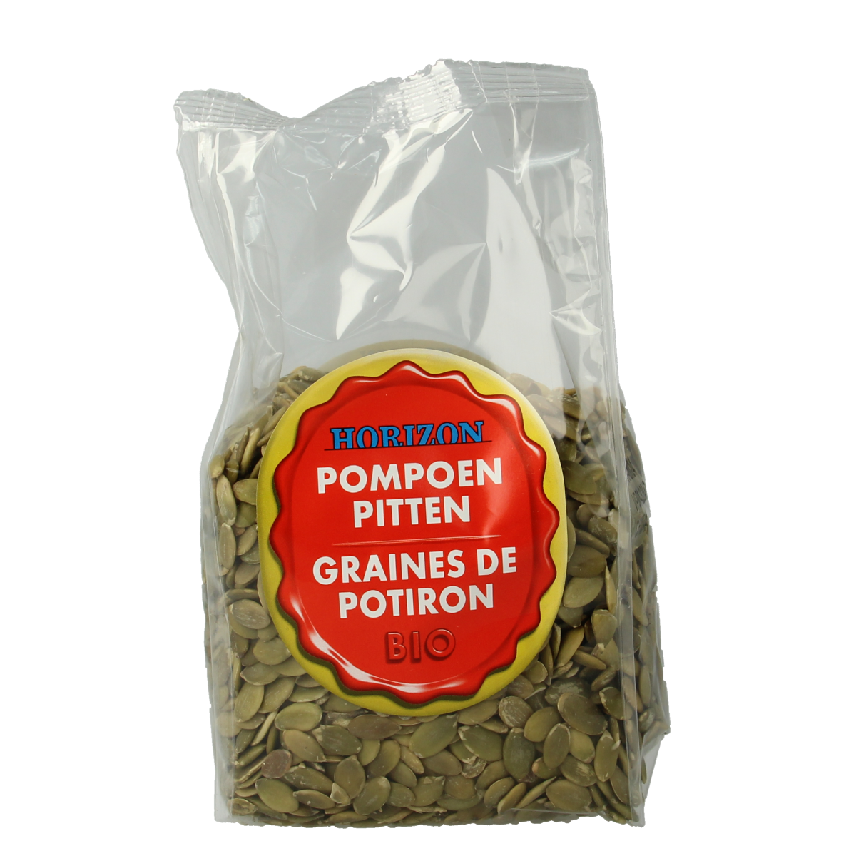 Organic Horizon pumpkin seeds in a 400g package, raw superfood snack with natural, nutrient-rich pumpkin seeds.