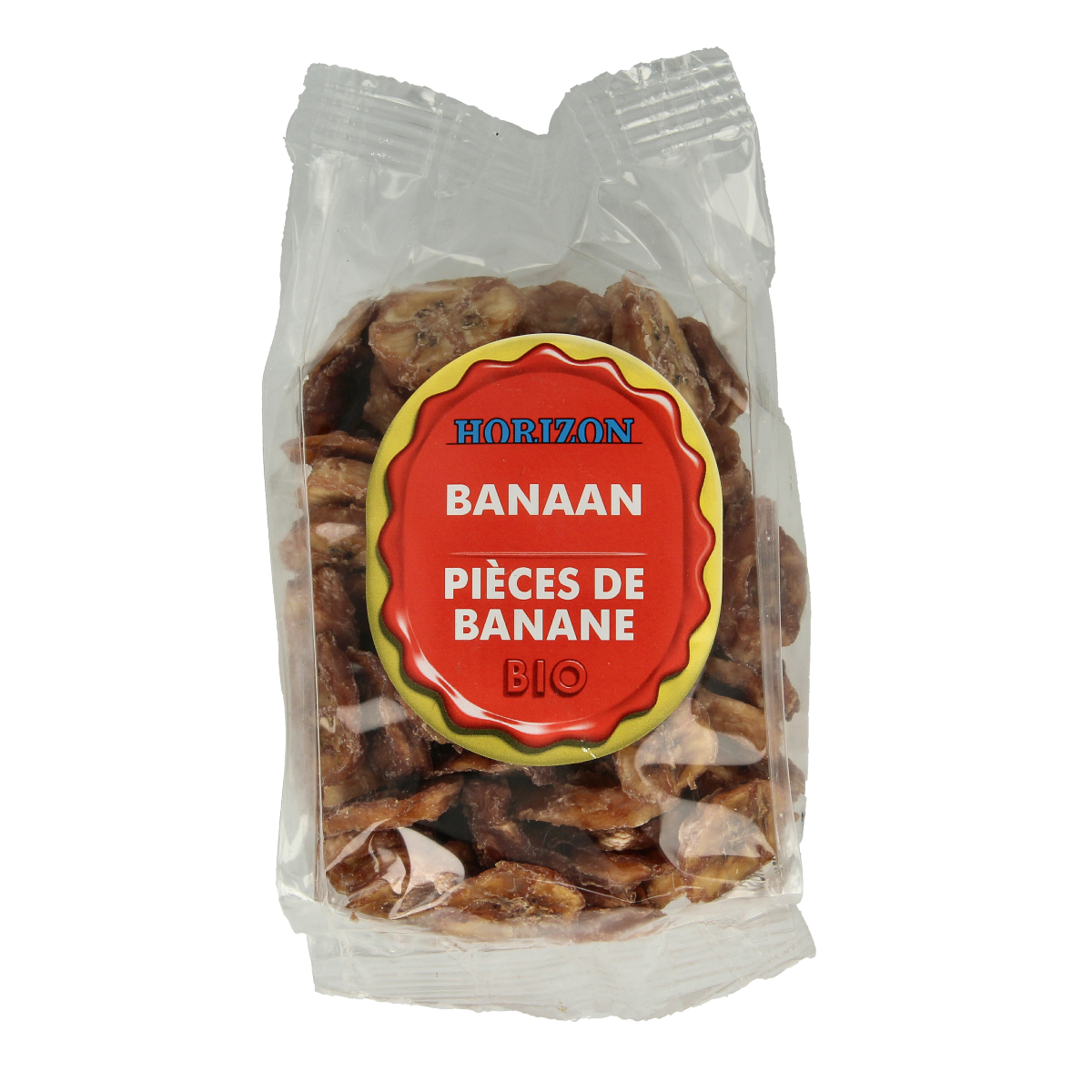 Horizon organic banana slices in a 150g package, fresh and ready to eat, part of the fruit selection.