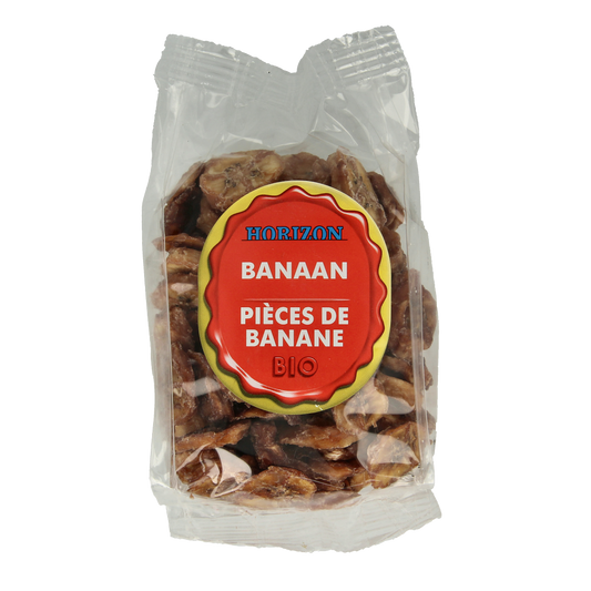 Horizon organic banana slices in a 150g package, fresh and ready to eat, part of the fruit selection.