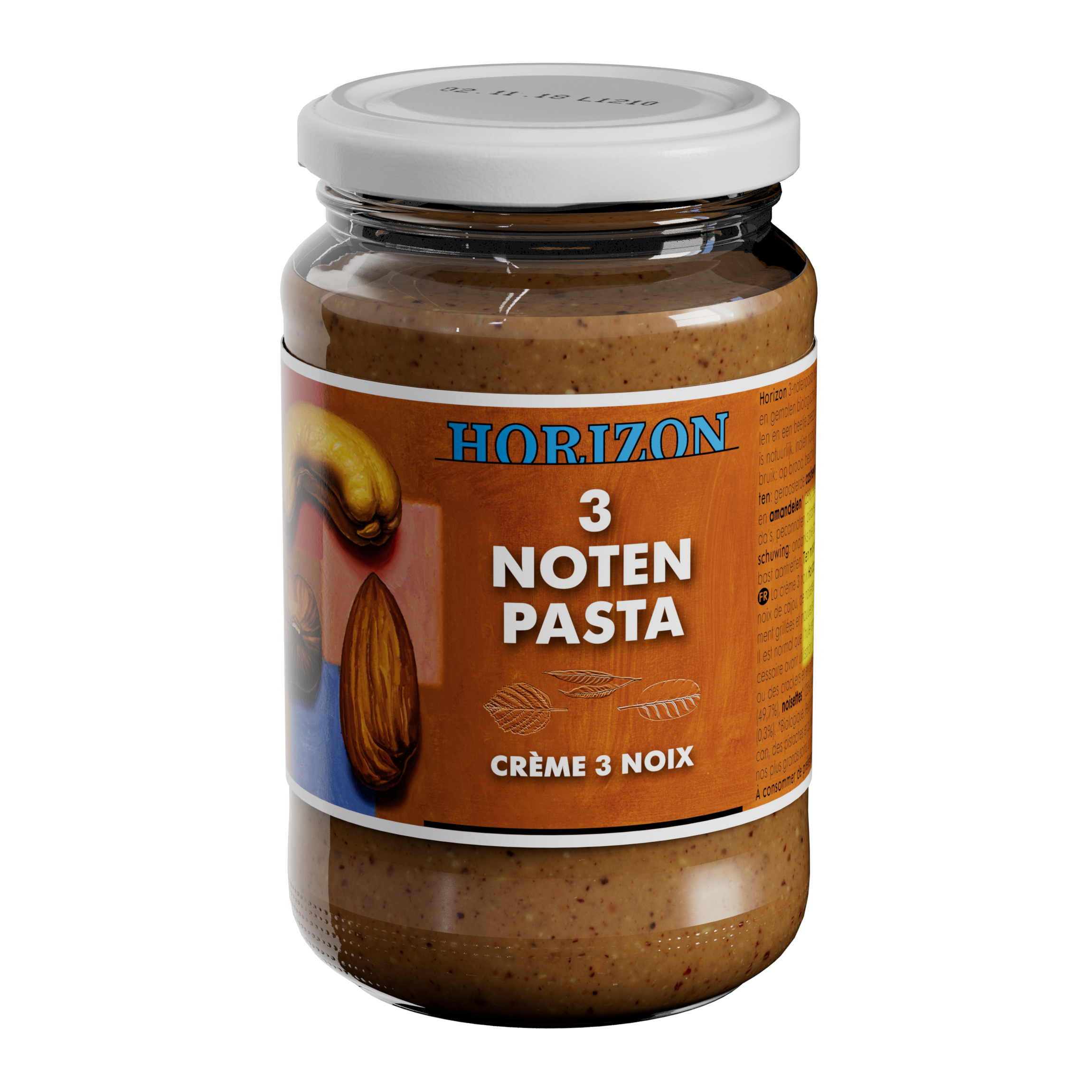 Horizon 3 Notenpasta bio spread on bread, 350g jar, natural and organic nut paste for breakfast or snacks