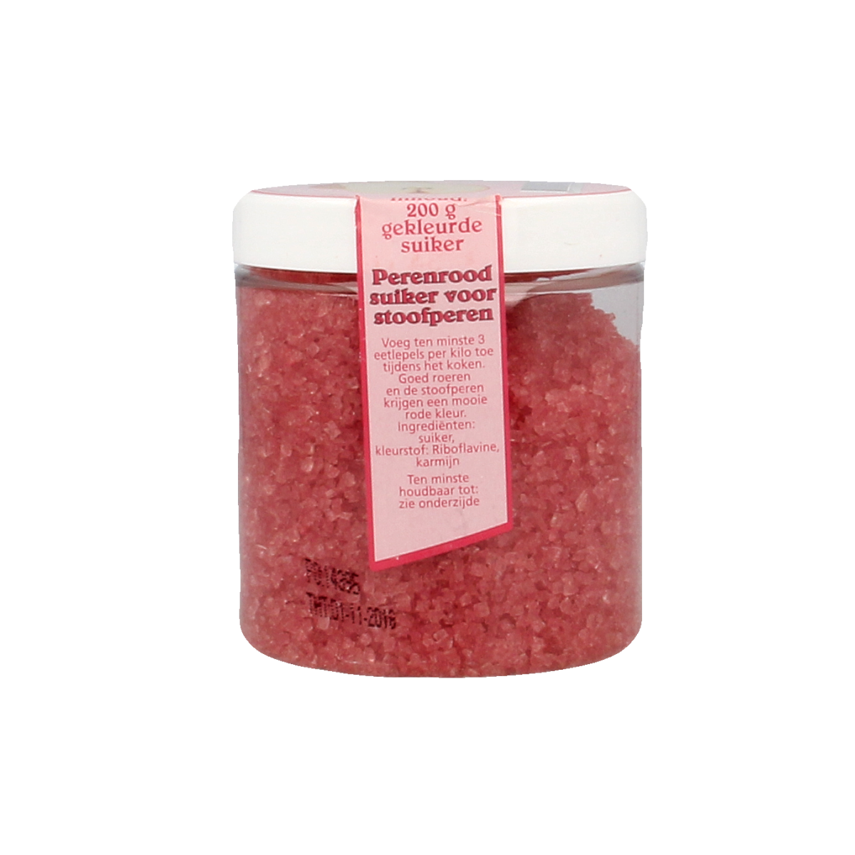 Van Vliet Perensuiker in 200g package, a type of sugar and sweetener, shown in a clear image with the product label.