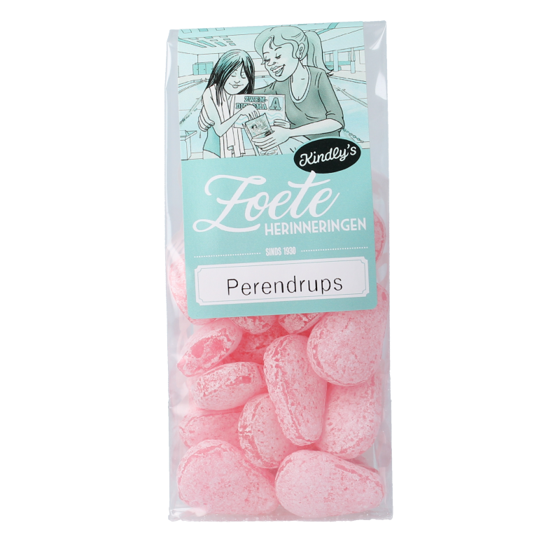 Kindly's Perendrups zoete herinneringen snoepgoed in een 170 gram verpakking, kleurrijk en verleidelijk snoepgoed.