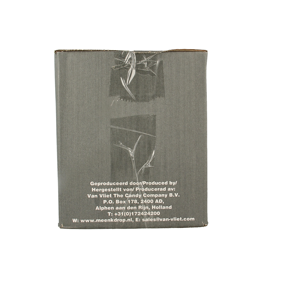 Meenk Zoute Drop Voetjes, 4kg, classic salty licorice candy, showcasing the chewy, dark salty licorice pieces in a clear container.