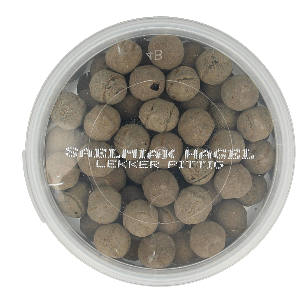 Kindly's Salmiak hagels in a 120g packet, salty licorice candy from Kindly's, shown in a close-up image