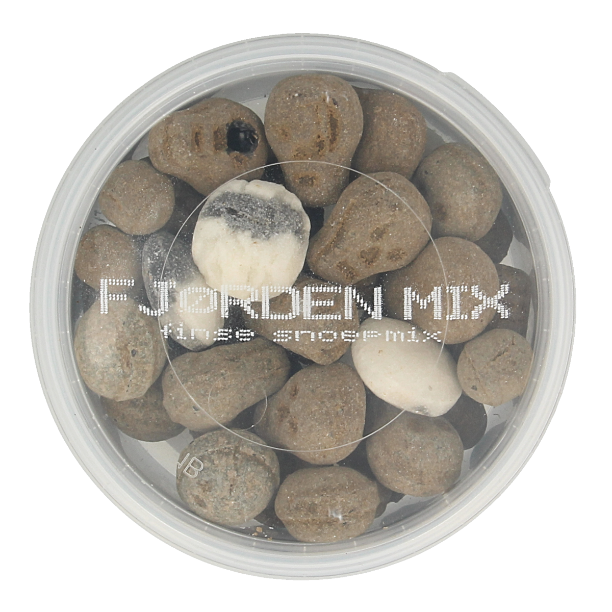 Kindly's Fjordenmix snoepgoed in 120g, colorful assorted candies in a clear bag with branding details visible.