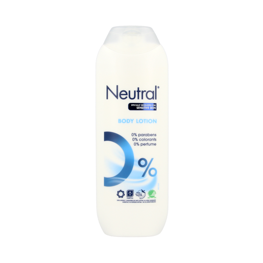 Neutral body lotion in a 250ml bottle, featuring a simple, clean design for moisturizing body care.