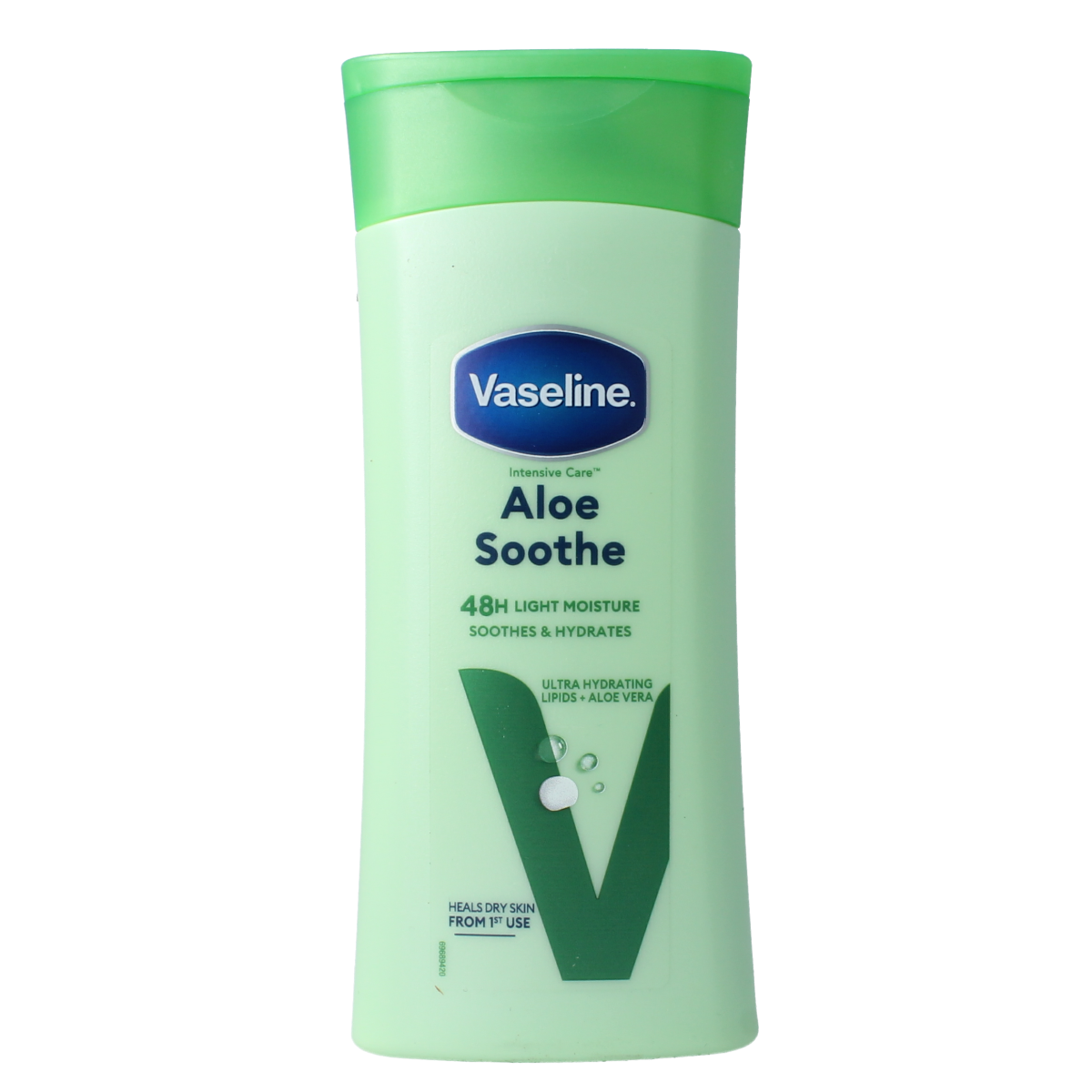 Vaseline Aloe Fresh body lotion 200ml bottle, smooth and hydrating body care product from Vaseline with aloe vera infusion.