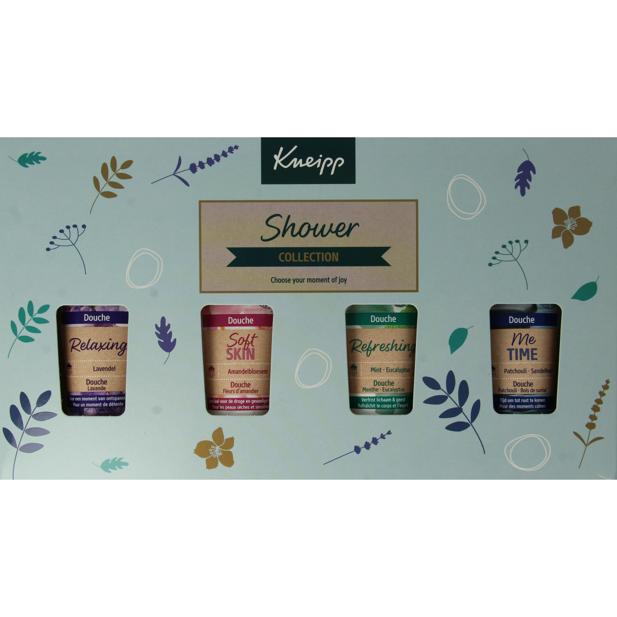 Kneipp gift set of shower and bath favorites with assorted bottles and packaging, ideal for relaxing personal care.
