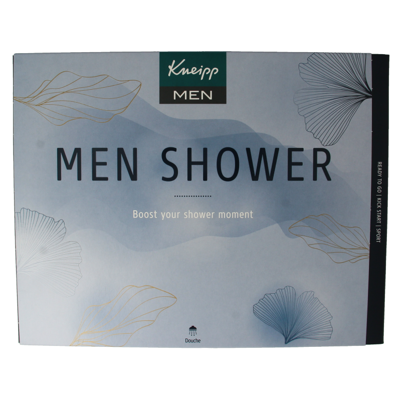 Kneipp luxe men's body care gift set with skincare products, bottles, and packaging for men's grooming and relaxation.