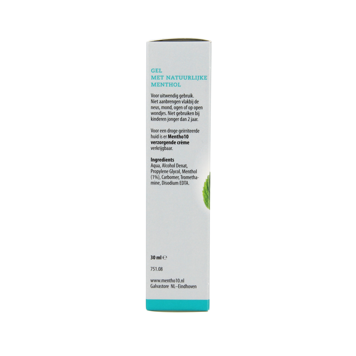 Mentho 10 Mentholgel in a 30ml tube, a soothing body care product with menthol for refreshing skin relief.