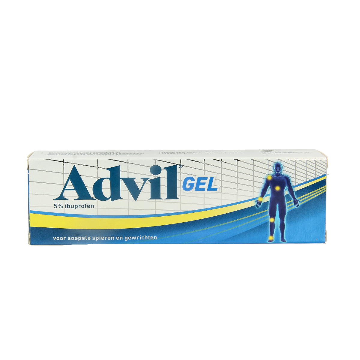 Advil Gel bottle for muscle and joint relief, 60 grams, with the Advil brand label visible in the image.