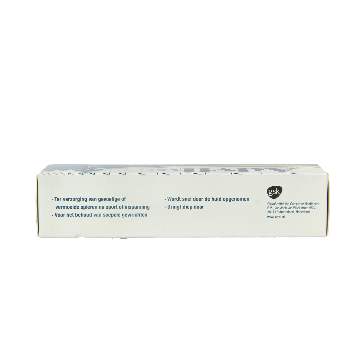 Advil Gel 60g tube for muscle and joint relief, featuring the Advil brand logo and applicator tip for targeted pain relief.