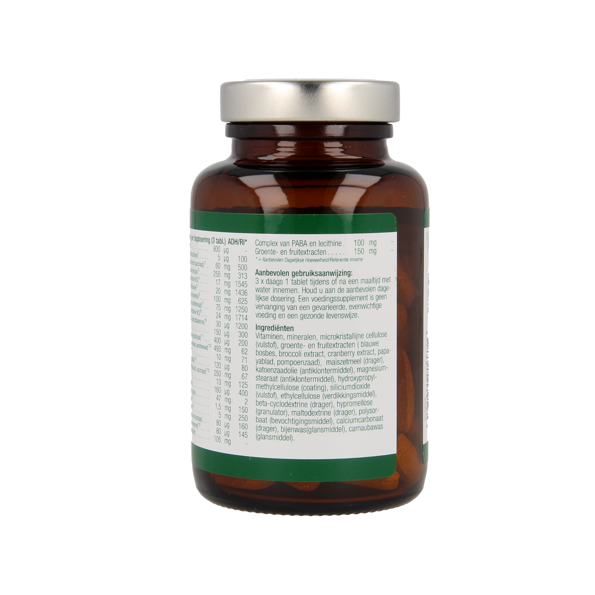 Essential Organics Fem Plex multivitamin tablets for women, featuring 50 and 90 count bottles, in a natural supplement package.